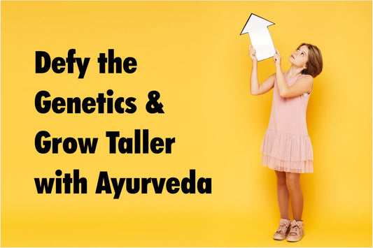 a girl holding an arrow showing growth because of the Height Sutra the best growth formula