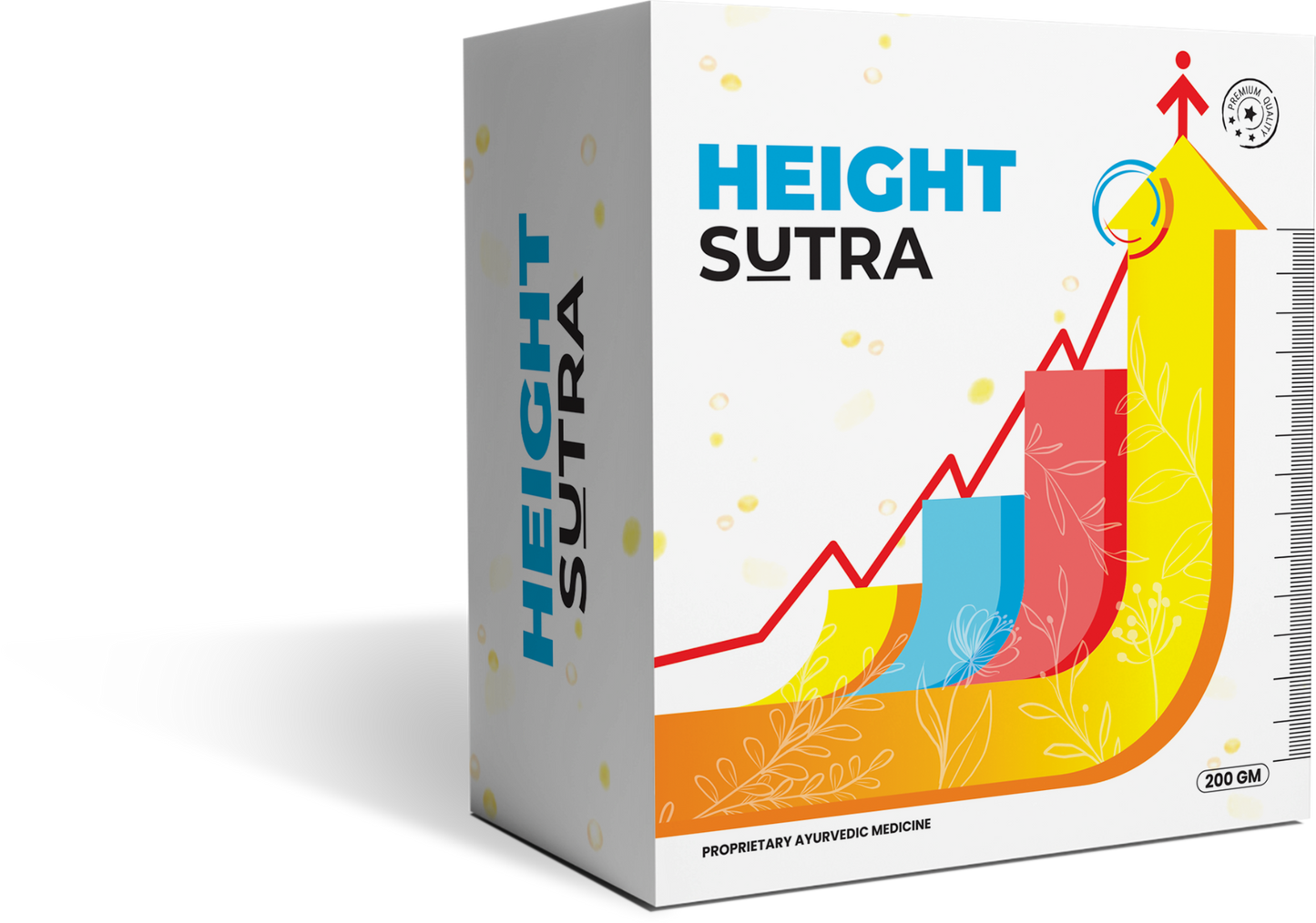 Box of height sutra, the best height growth powder for teen  and adult with colorful labelling